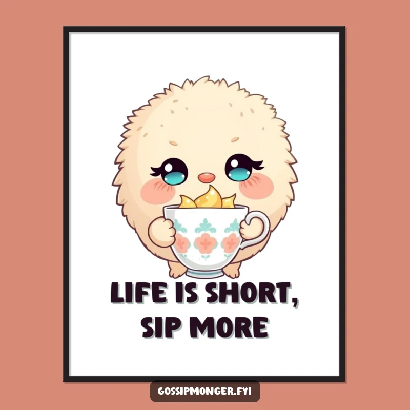 Funny Free Printable Wall Art: Winking Creature, Whimsical DIY Downloadable Decor