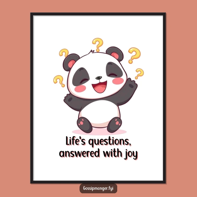 Funny Panda Art Free Printable: Giggling Juggler Downloadable Wall Decor
