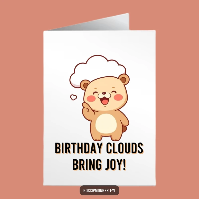 Giggle-Worthy Free Printable Kawaii Bear Birthday Card - Gossipy Cloud Downloadable Fun