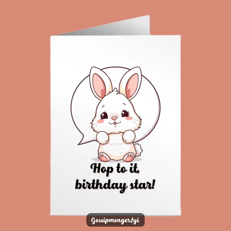 Free Printable Bunny Birthday Card: Funny Rabbit Wiggle, Downloadable DIY Gift for Laughs