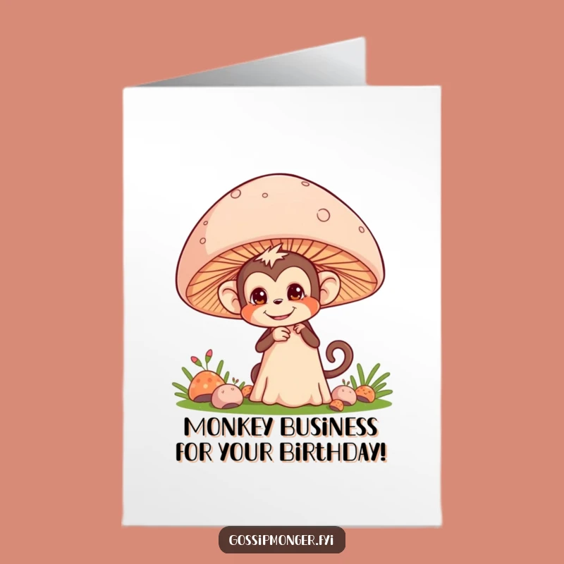 Free Printable Birthday: Monkey's Secret Wish - Funny Downloadable Gift
