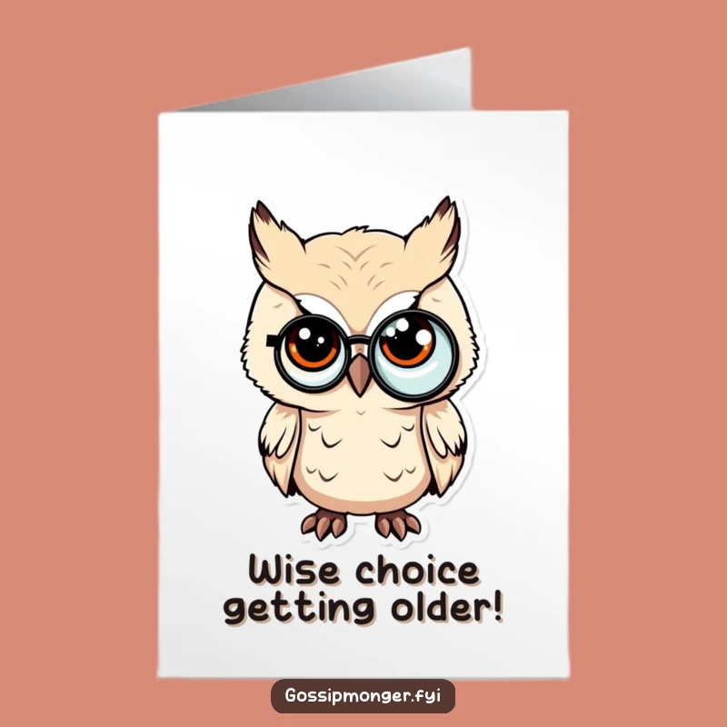 Free Printable Birthday Owl Card: Sly Winker for Funny Downloadable Wishes
