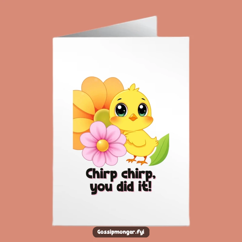 Free Printable Congratulations Card: Chick Whispering Secrets - Adorable & Funny Downloadable