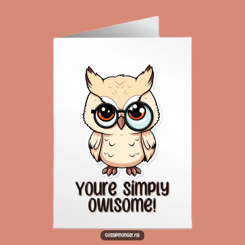 Free Printable Congrats Owl Card: Sly Winker for Distinguished Downloadable Cheers