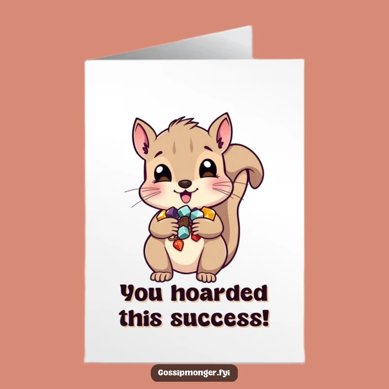 Free Printable Squirrel Congrats Card: Hilarious Downloadable Gift for Any Occasion