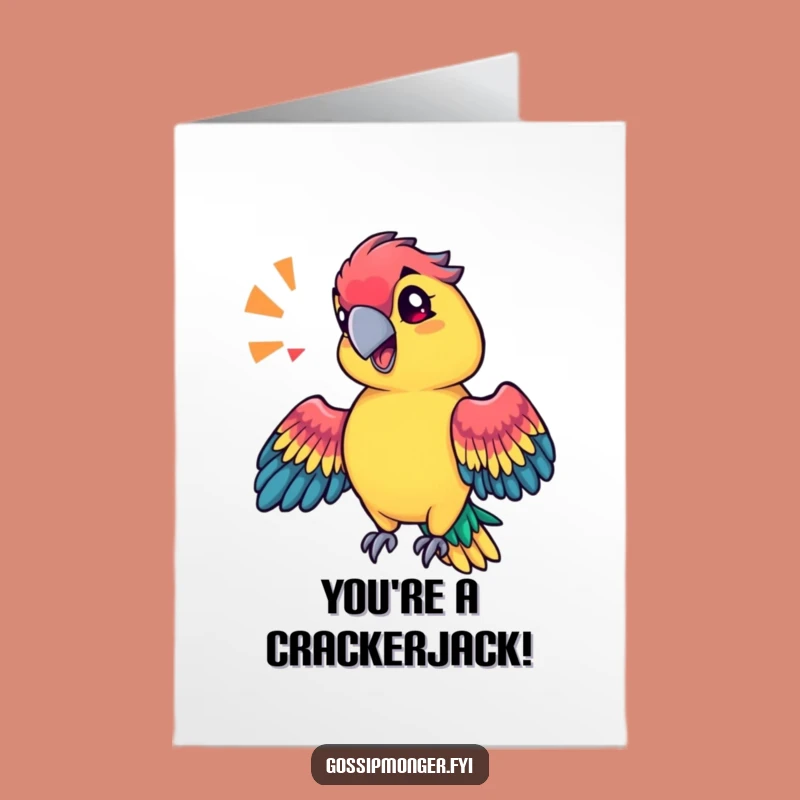 Vibrant Parrot Congrats Card - Free Printable Sassy Sound Greeting Gift