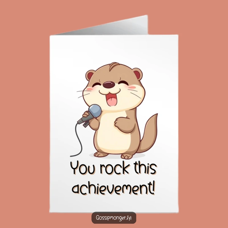 Free Printable Congrats: Otter's Victory Anthem - Funny Downloadable Gift