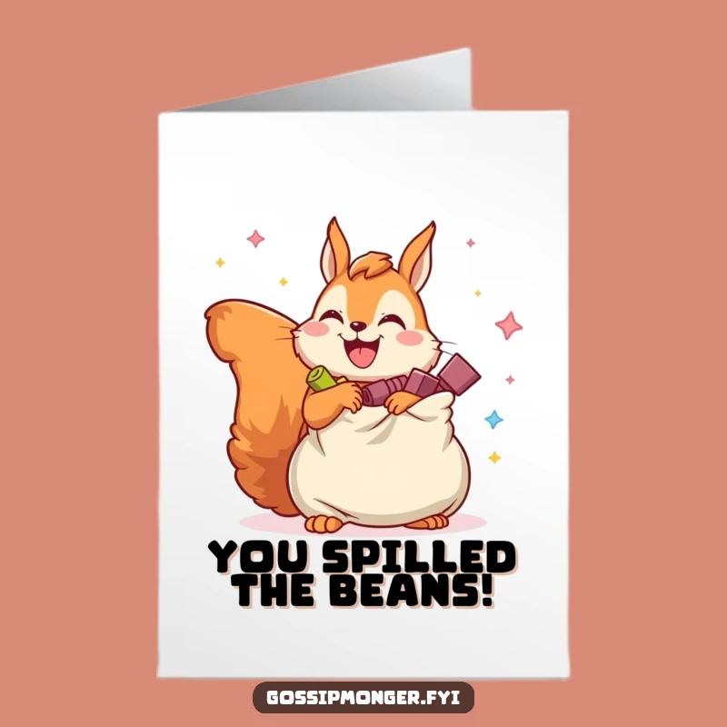 Free Printable Congrats Card: Squirrels Secretly Funny Downloadable Gift for Big News
