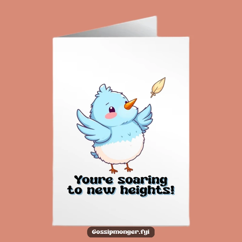 Free Printable Bird Congrats Card: Feathered Friend DIY Downloadable Gift