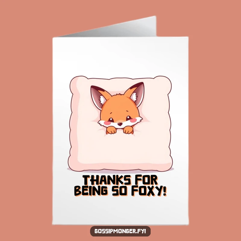 Free Printable Thank You Card: Kawaii Fox - Cute Gratitude Downloadable!