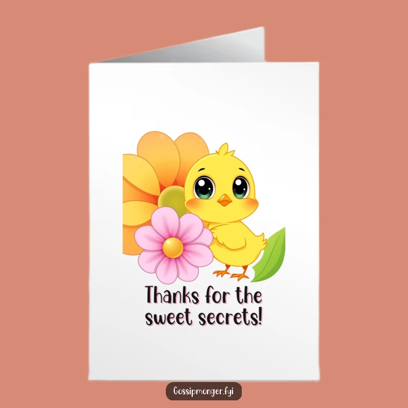 Funny Free Printable Thank You Card: Chick Whispering Secrets - Heartfelt & Amusing
