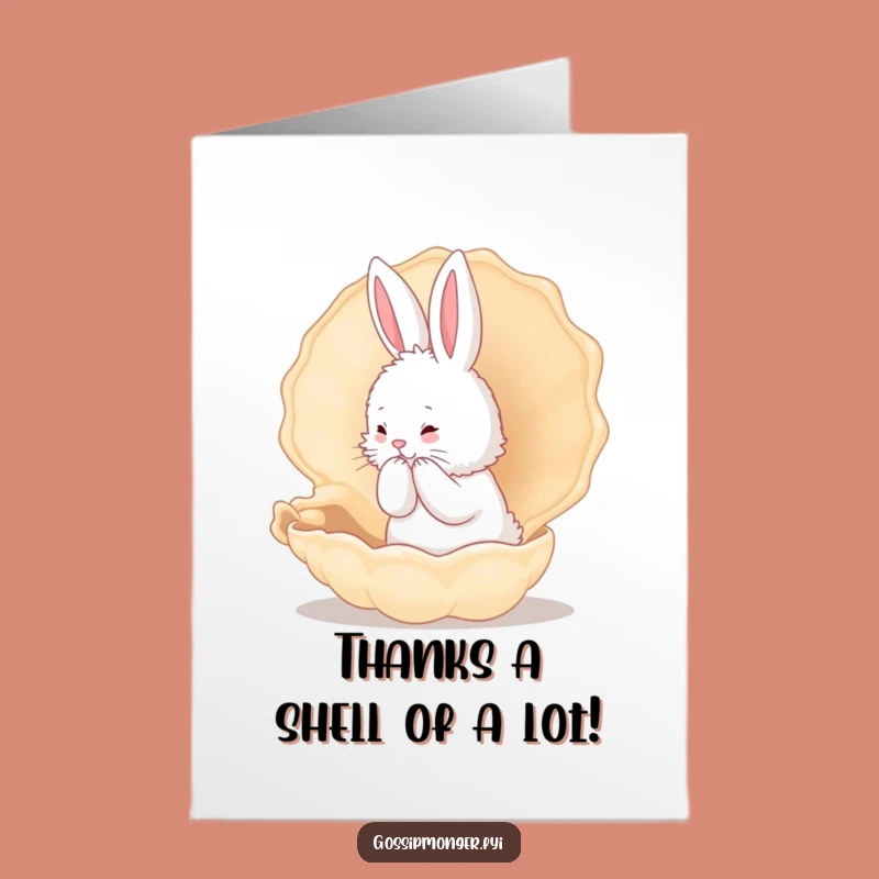 Free Printable Thank You Card: Bunny's Secret Thanks, Downloadable Appreciation Gift