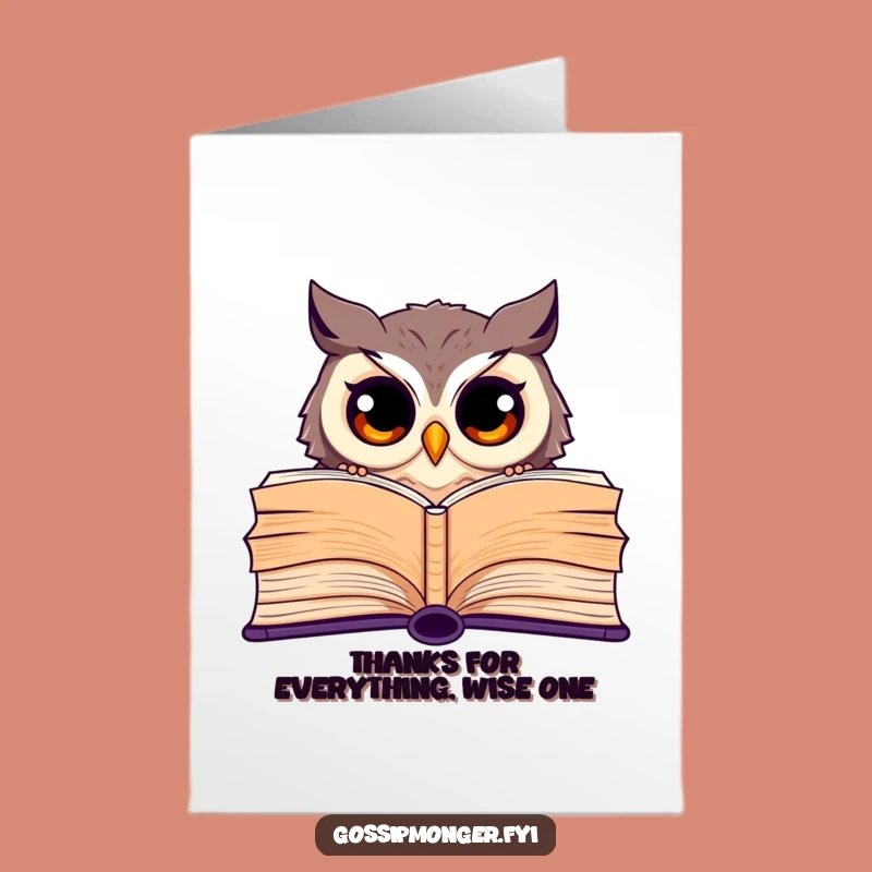 Free Printable Thank You Card: Owl Grateful Reader - Funny Downloadable Gift