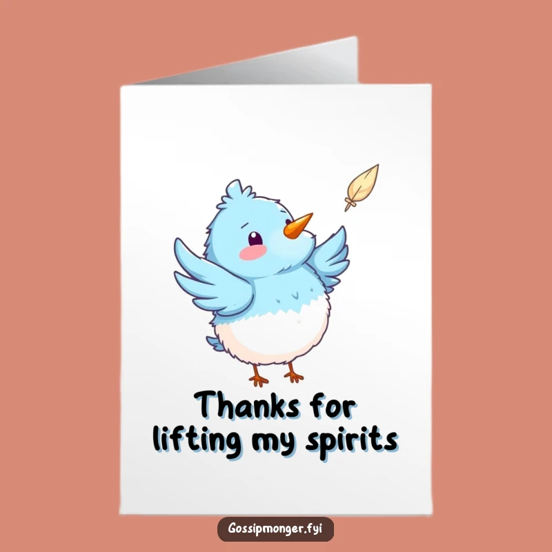 Free Printable Bird Thank You Card: Feathered Gratitude DIY Downloadable Gift
