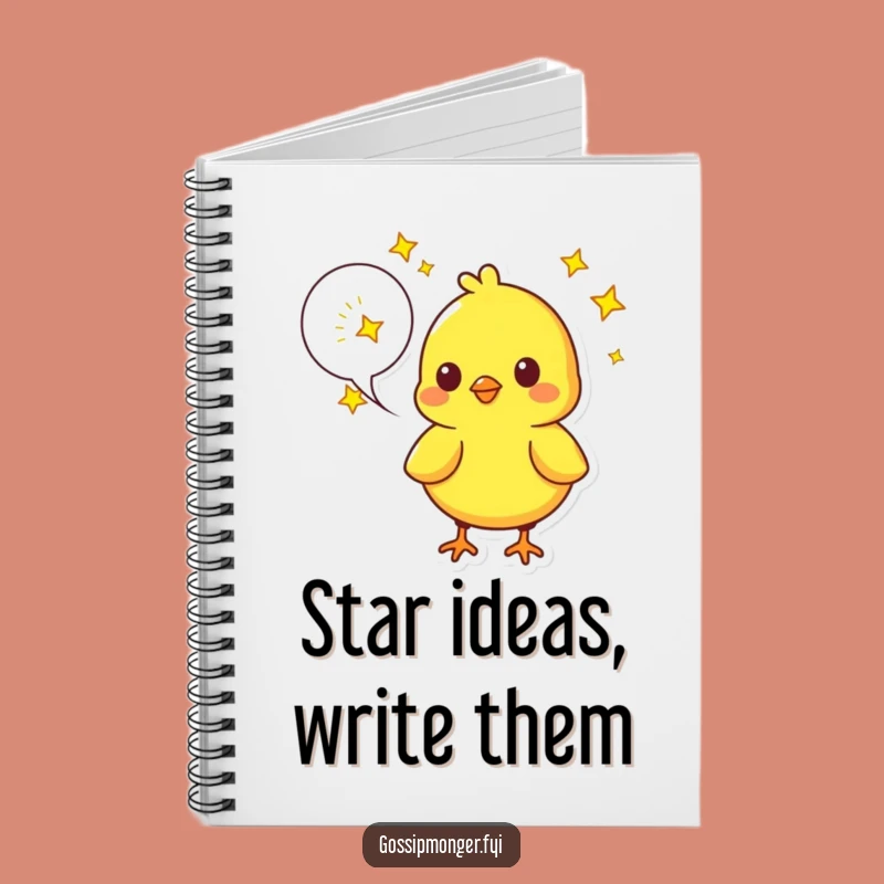 Funny Chick Dream Journal Notebook - Starry Birdy Diary Gift
