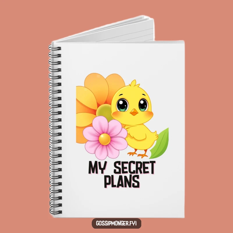 Funny Chick Whispering Secrets Notebook: Journal Oversized Eyes, Perfect Funny Gift for Writers
