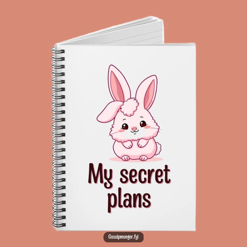 Funny Pink Bunny Ear Notebook - For Your Adorable & Secretive Thoughts