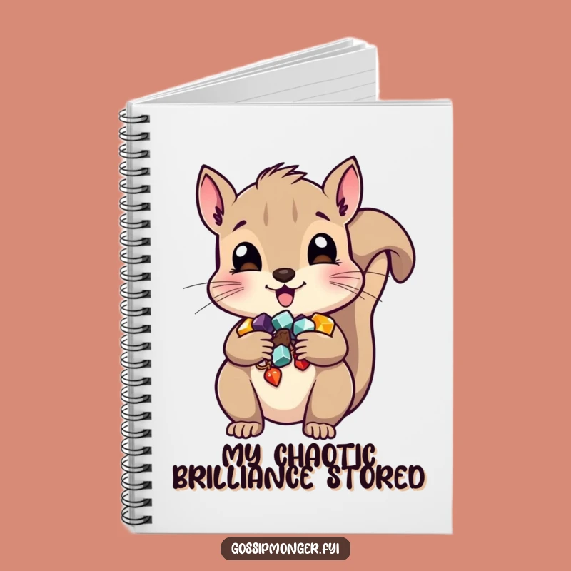 Funny Squirrel Idea Journal - Mischief & Shiny Thoughts Notebook Gift