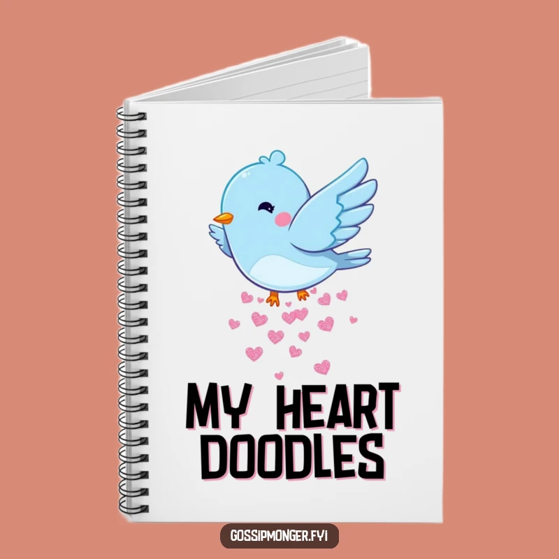 Funny Bluebird Hearts Notebook: Journal Playful Flutter, Perfect Funny Gift for Note-Takers