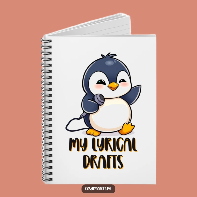 Funny Penguin Mic Notebook: Write Your Hit Song Ideas