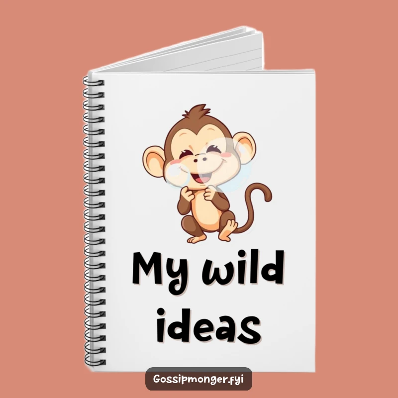 Funny Monkey Notebook: Mischievous Blower For Jotting Fun Ideas