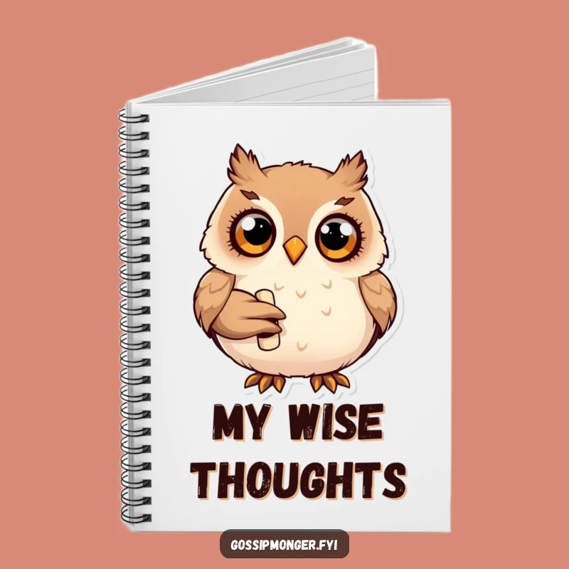 Funny Wise Owl Notebook: Jot Down Your Thoughts With Scholarly Flair