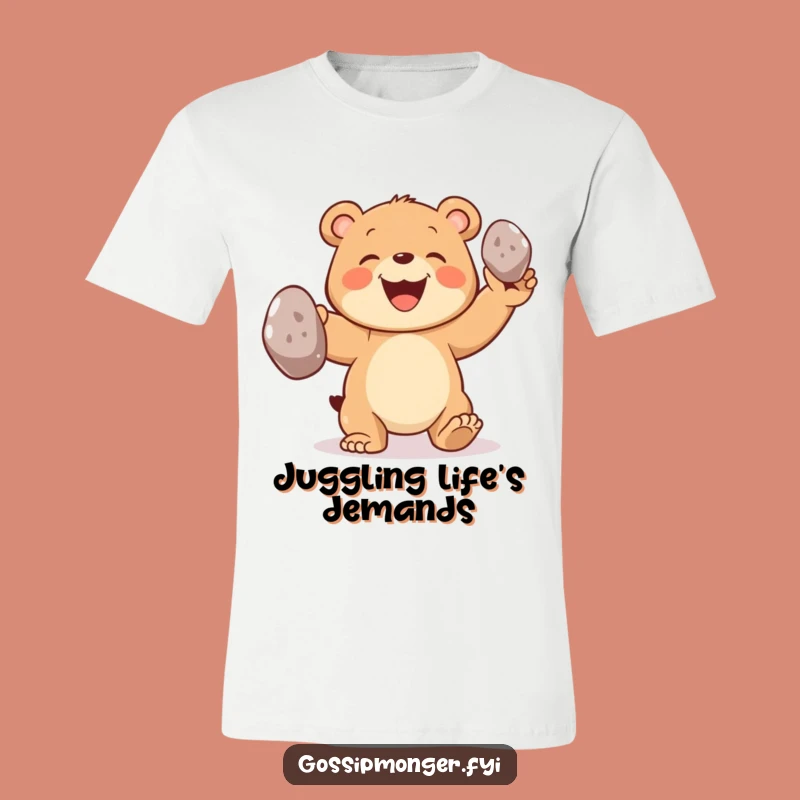 Funny Bear T-Shirt, Juggling Cub Skill, Hilarious Gift!