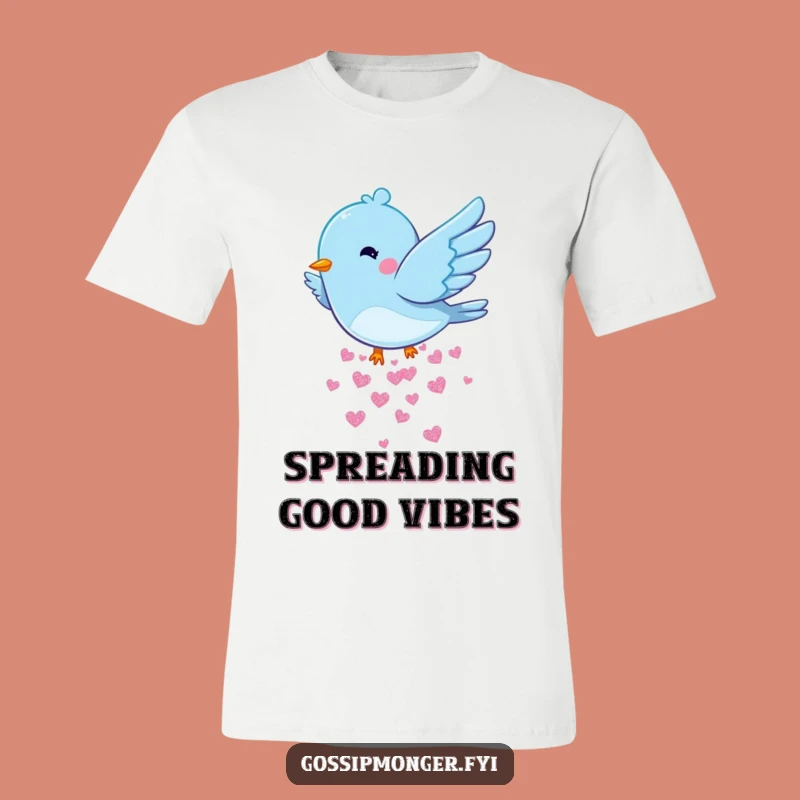 Funny Bluebird Hearts T-Shirt: Playful Flutter, Perfect Funny Gift for Romantics and Bird Lovers