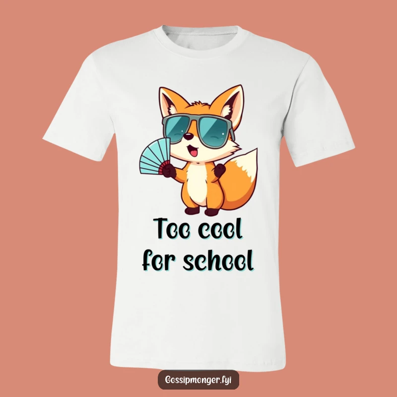 Funny Fox Sunglasses Fan T-Shirt: Cool Wild Gesturing Tee