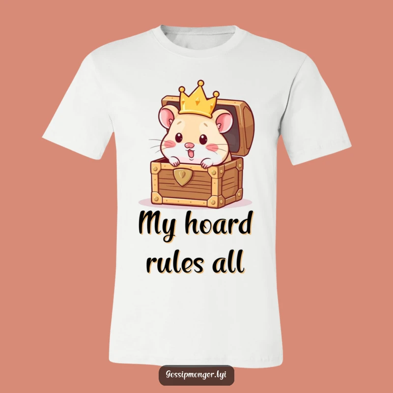 Funny Hamster Crown T-Shirt: Curious Treasure Peek, Ideal Funny Gift Apparel
