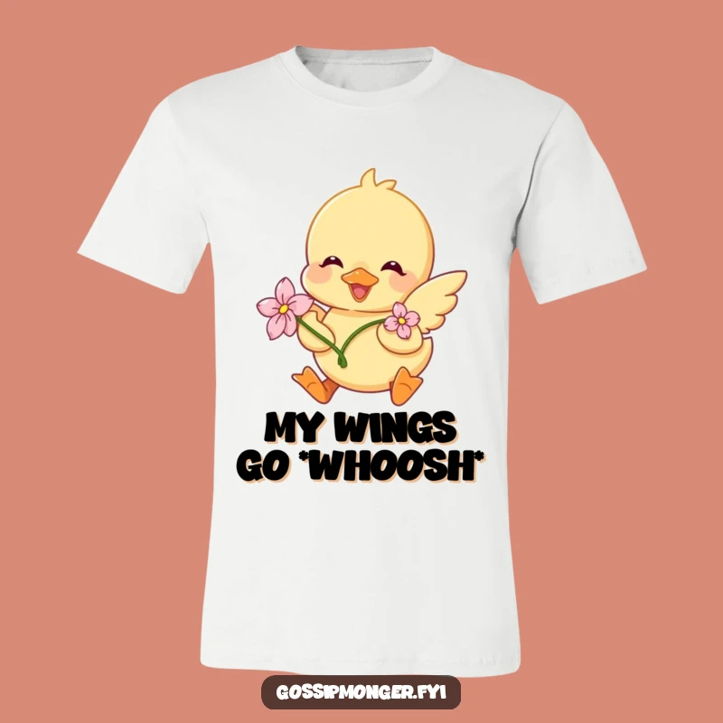 Funny Duckling Flower T-Shirt: Experience Joyful Fluttering with this Cute Character Tee