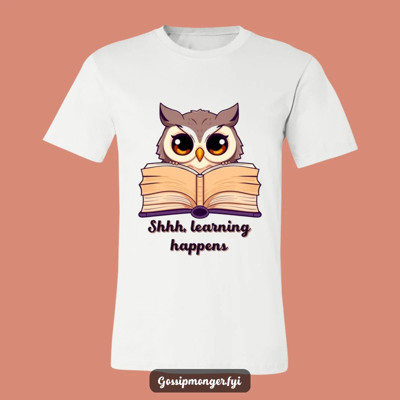 Funny Owl T-Shirt: Curious Bookworm Owl Tee, a Hilarious Gift for Readers
