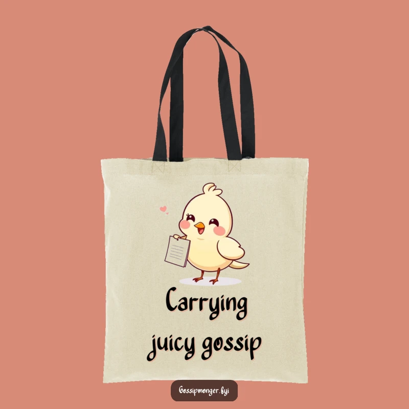 Funny Gossiping Bird Tote Bag - Carry Your Secrets in Style