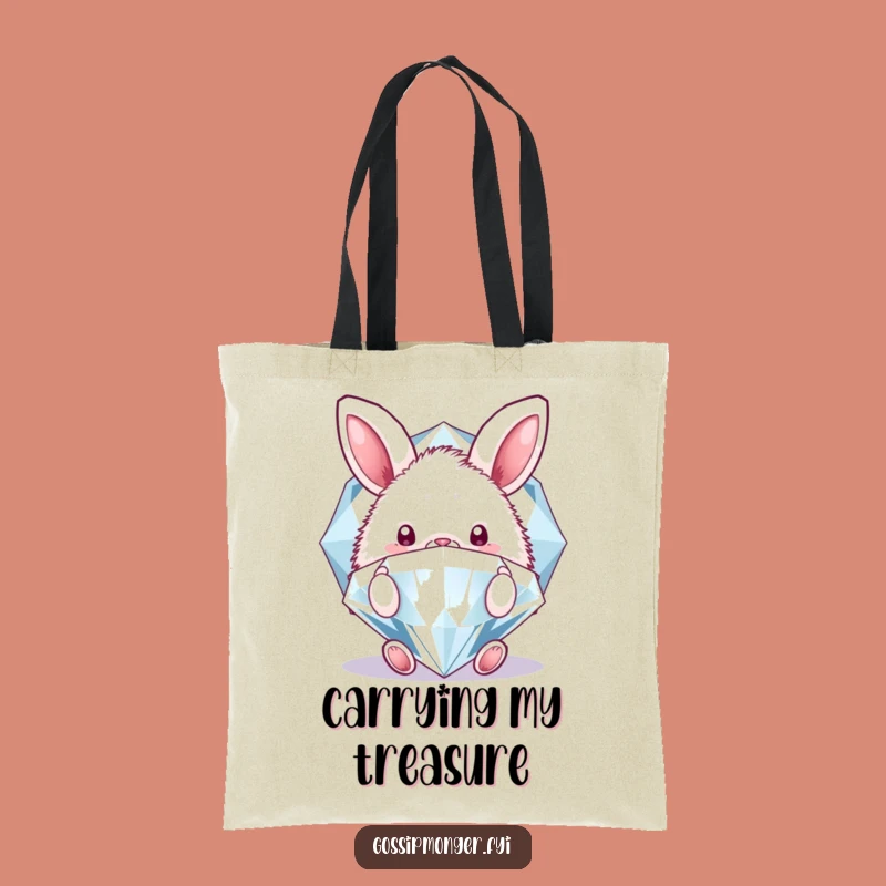 Funny Bunny Diamond Tote Bag - Carry Your Treasures