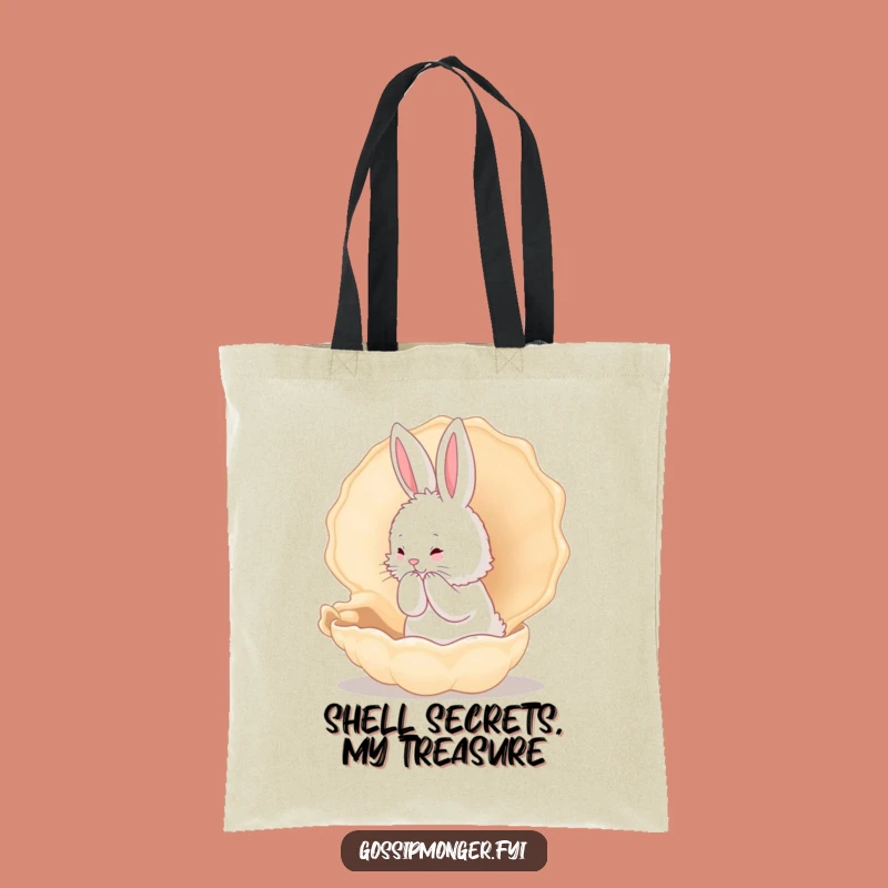 Funny Bunny Conch Shell Tote Bag - Stylish Secret Carrying Funny Gift