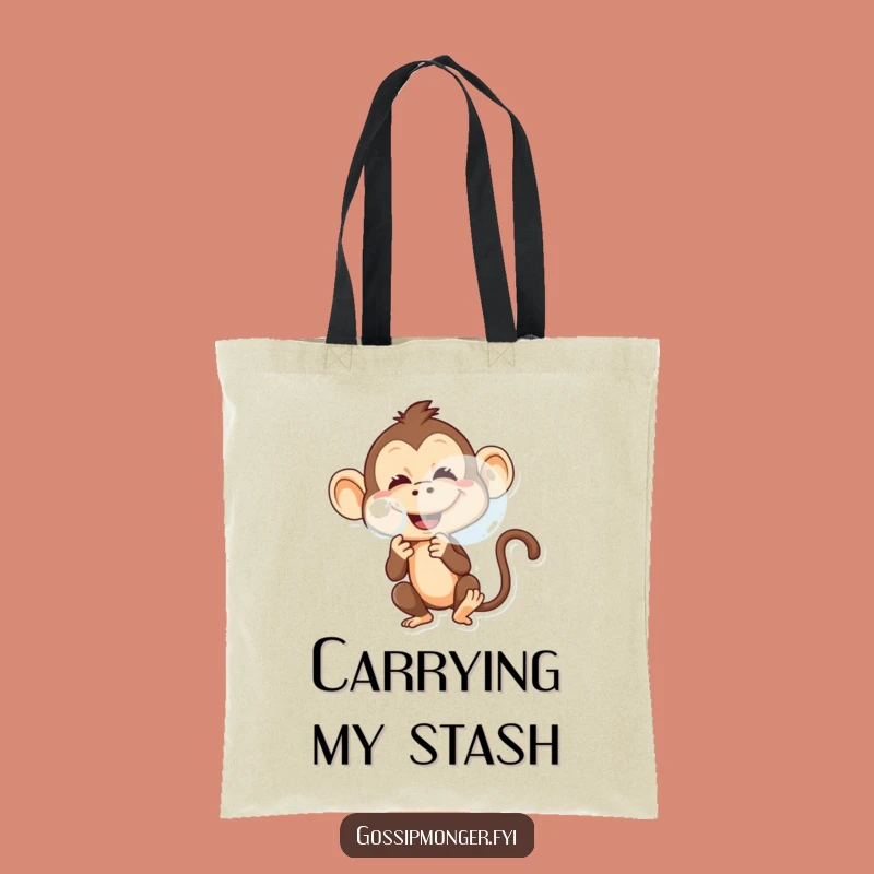 Funny Monkey Tote Bag: Mischievous Prankster For A Stylish Hilarious Gift