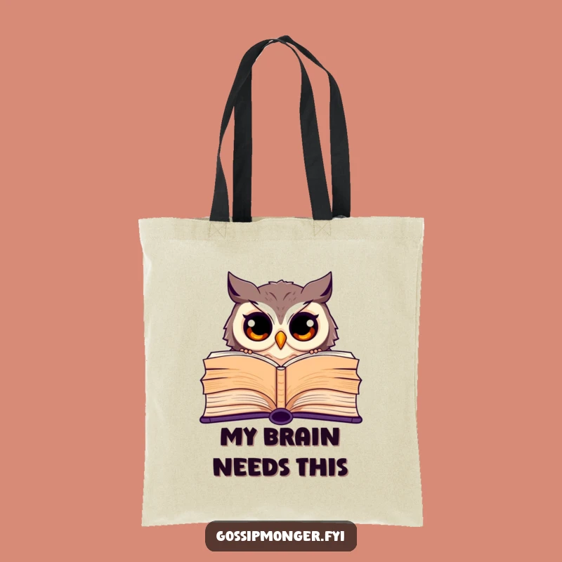 Funny Owl Tote Bag: Curious Bookworm Owl Canvas Bag, a Hilarious Gift for Readers