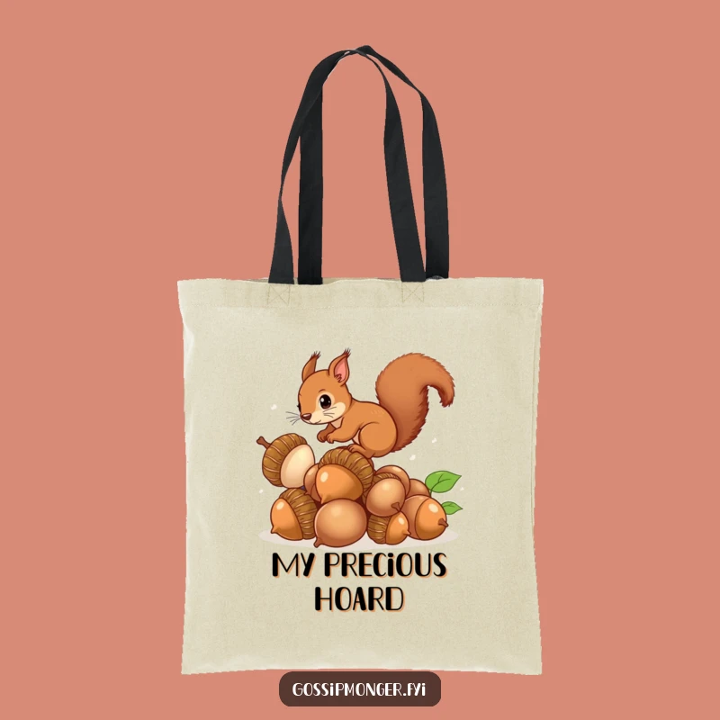Funny Squirrel Acorns Tote Bag: Durable Curious Balance, Perfect Funny Gift for Shoppers