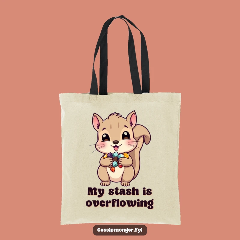 Funny Squirrel Shopping Bag - Cheeky Hoarder Tote Gift