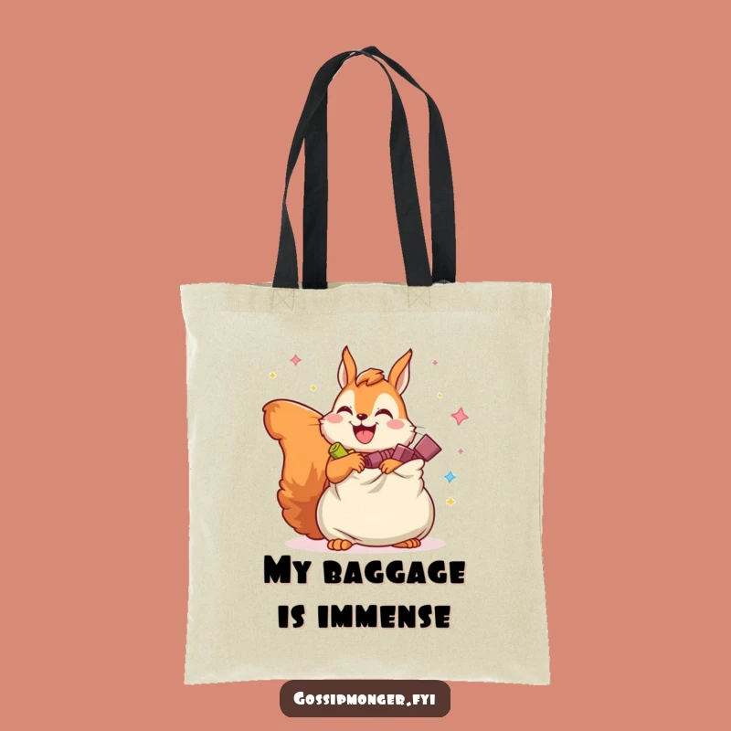 Funny Squirrel Tote Bag: Carry Your Imaginary Secrets in Joyful Style