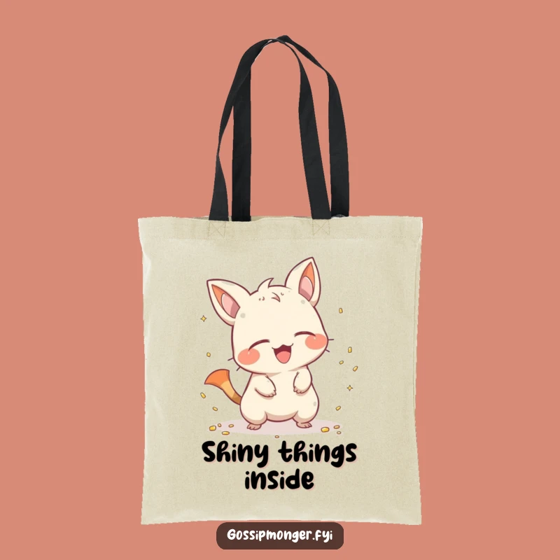 Funny Mischievous Creature Tote Bag - Humorous Scatterer's Shiny Carry-All